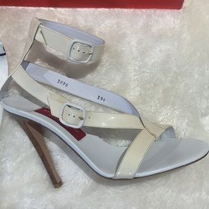 Andrea Pfister Nude Strappy Heels